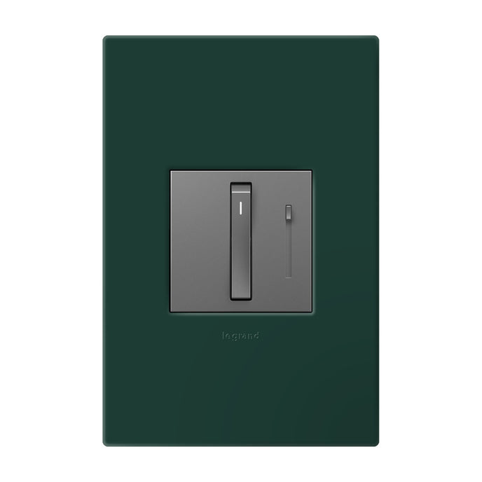 Legrand - AWP1G2EG - One-Gang-Plus Screwless Wall Plate with Microban - adorne - Evergreen