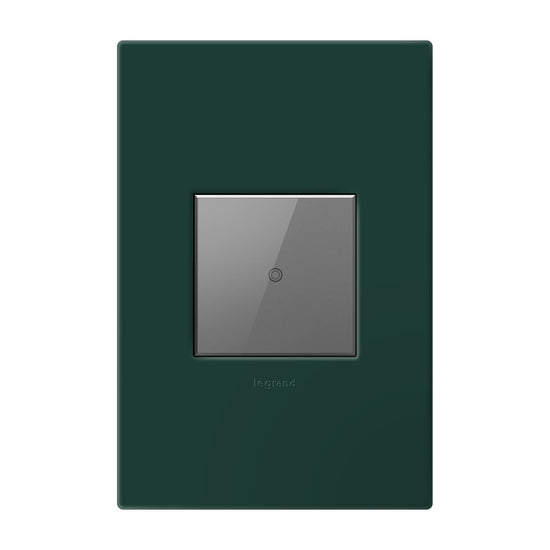 Legrand - AWP1G2EG - One-Gang-Plus Screwless Wall Plate with Microban - adorne - Evergreen