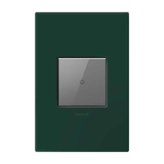 Legrand - AWP1G2EG - One-Gang-Plus Screwless Wall Plate with Microban - adorne - Evergreen