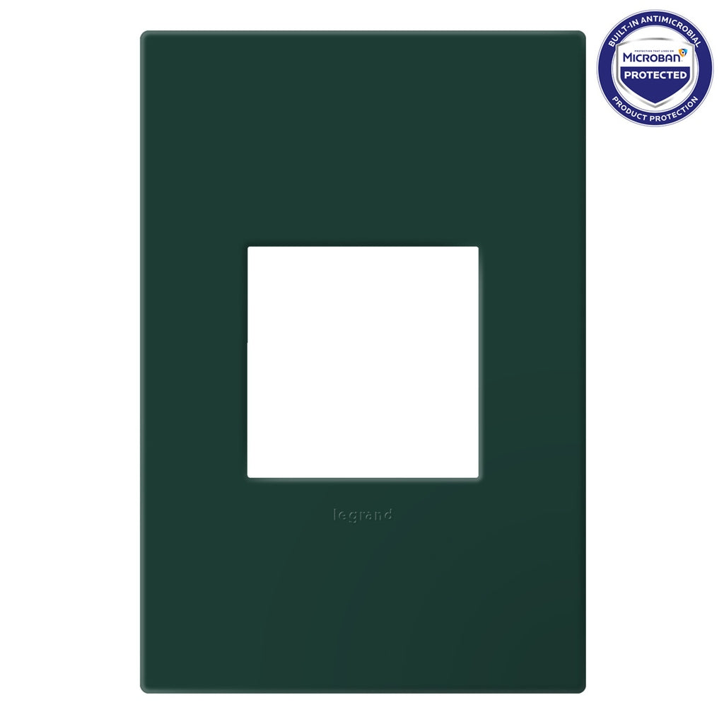 Legrand - AWP1G2EG - One-Gang-Plus Screwless Wall Plate with Microban - adorne - Evergreen