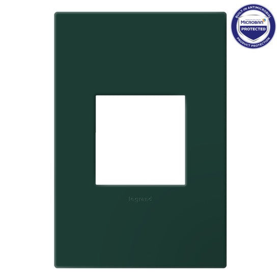 Legrand - AWP1G2EG - One-Gang-Plus Screwless Wall Plate with Microban - adorne - Evergreen