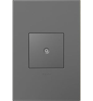 Legrand - AWP1G2MG6 - One-Gang Screwless Wall Plate with Microban - adorne - Magnesium