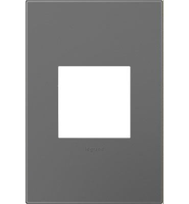 Legrand - AWP1G2MG6 - One-Gang Screwless Wall Plate with Microban - adorne - Magnesium