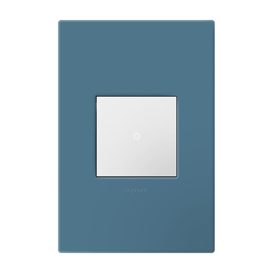 Legrand - AWP1G2MY - One-Gang-Plus Screwless Wall Plate with Microban - adorne - Mystic