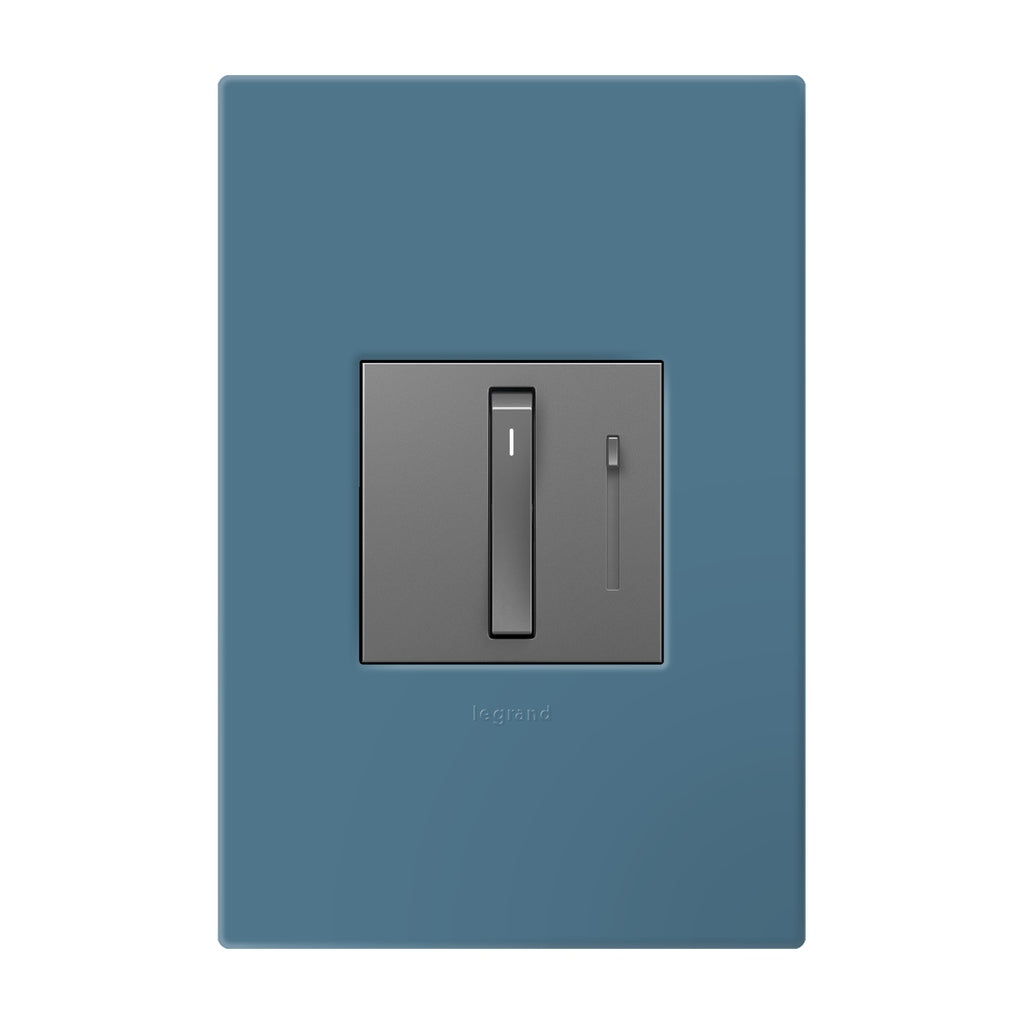 Legrand - AWP1G2MY - One-Gang-Plus Screwless Wall Plate with Microban - adorne - Mystic