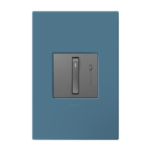 Legrand - AWP1G2MY - One-Gang-Plus Screwless Wall Plate with Microban - adorne - Mystic