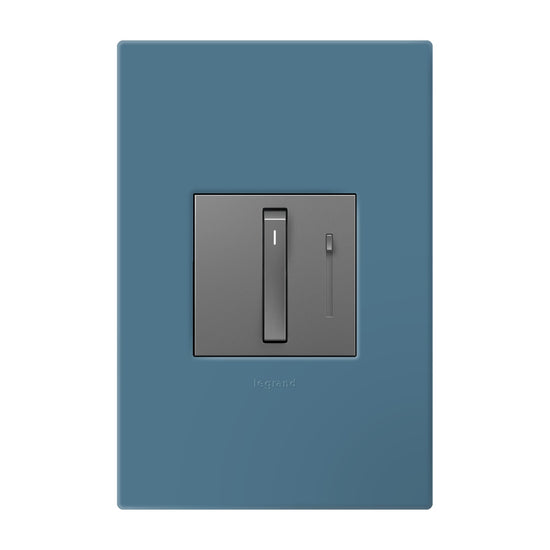 Legrand - AWP1G2MY - One-Gang-Plus Screwless Wall Plate with Microban - adorne - Mystic