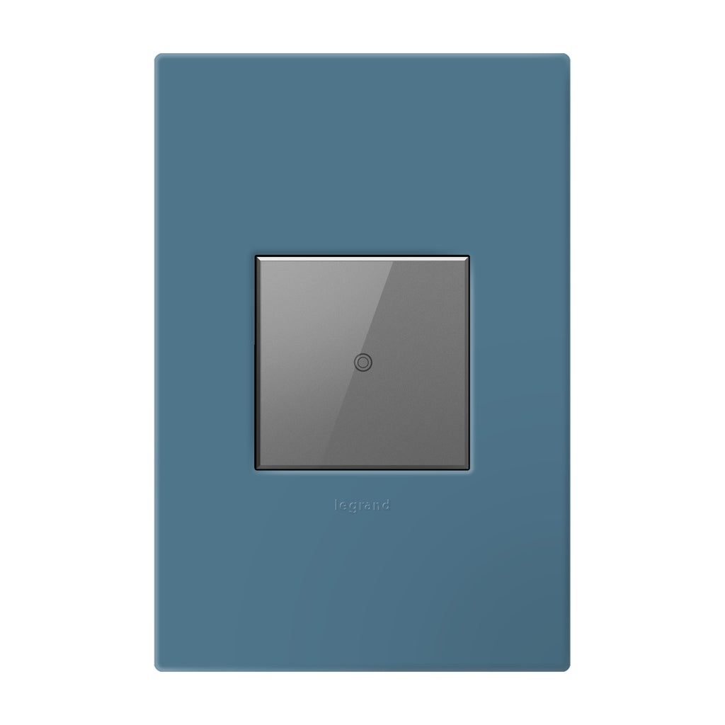 Legrand - AWP1G2MY - One-Gang-Plus Screwless Wall Plate with Microban - adorne - Mystic