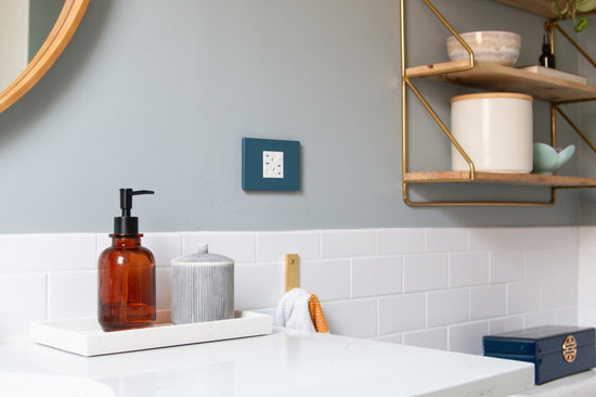 Legrand - AWP1G2MY - One-Gang-Plus Screwless Wall Plate with Microban - adorne - Mystic