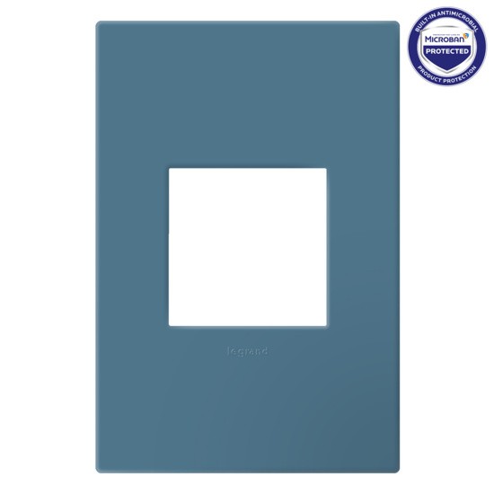 Legrand - AWP1G2MY - One-Gang-Plus Screwless Wall Plate with Microban - adorne - Mystic