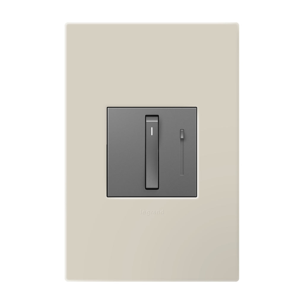 Legrand - AWP1G2OM - One-Gang-Plus Screwless Wall Plate with Microban - adorne - Oatmeal