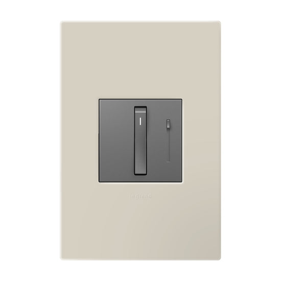 Legrand - AWP1G2OM - One-Gang-Plus Screwless Wall Plate with Microban - adorne - Oatmeal