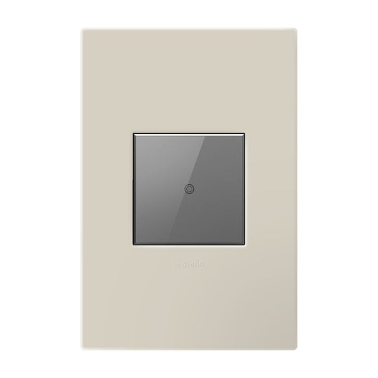 Legrand - AWP1G2OM - One-Gang-Plus Screwless Wall Plate with Microban - adorne - Oatmeal