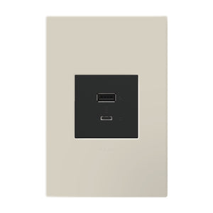 Legrand - AWP1G2OM - One-Gang-Plus Screwless Wall Plate with Microban - adorne - Oatmeal