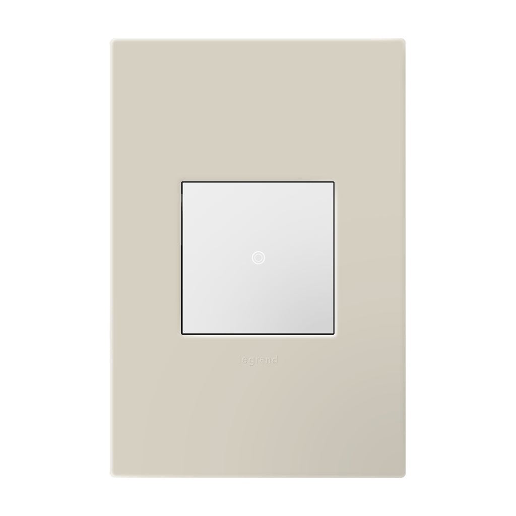 Legrand - AWP1G2OM - One-Gang-Plus Screwless Wall Plate with Microban - adorne - Oatmeal
