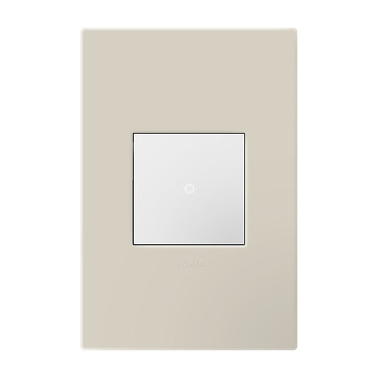 Legrand - AWP1G2OM - One-Gang-Plus Screwless Wall Plate with Microban - adorne - Oatmeal
