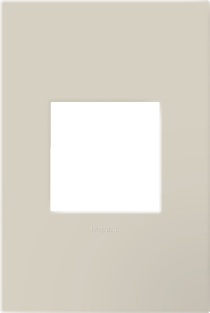 Legrand - AWP1G2OM - One-Gang-Plus Screwless Wall Plate with Microban - adorne - Oatmeal