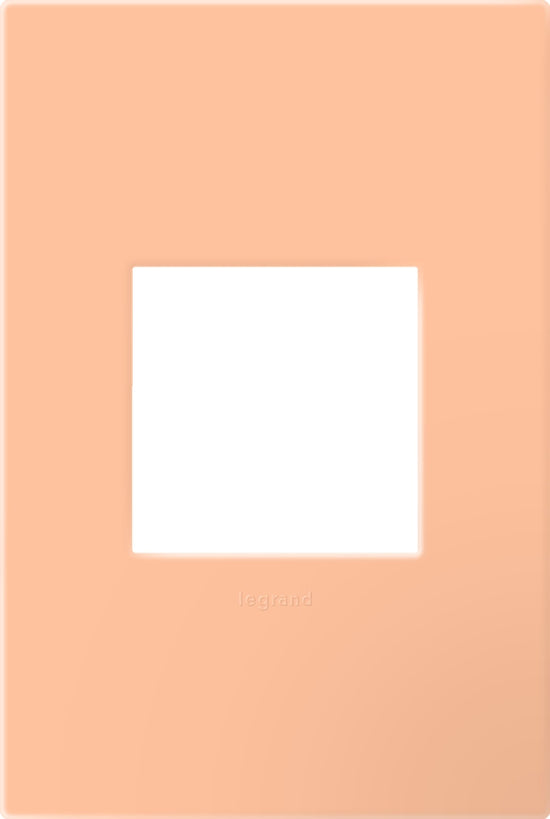 Legrand - AWP1G2PY - One-Gang-Plus Screwless Wall Plate with Microban - adorne - Peachy