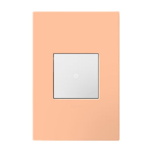 Legrand - AWP1G2PY - One-Gang-Plus Screwless Wall Plate with Microban - adorne - Peachy