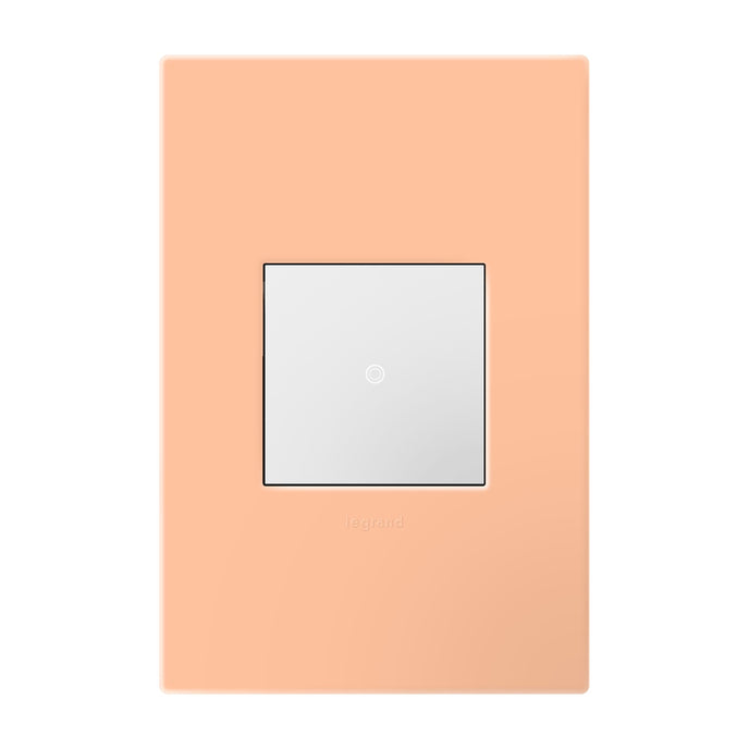 Legrand - AWP1G2PY - One-Gang-Plus Screwless Wall Plate with Microban - adorne - Peachy