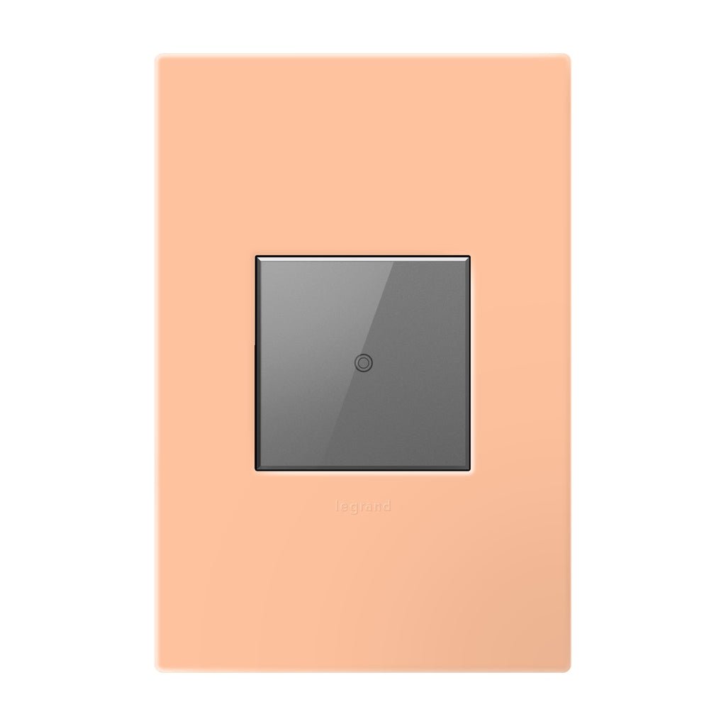 Legrand - AWP1G2PY - One-Gang-Plus Screwless Wall Plate with Microban - adorne - Peachy