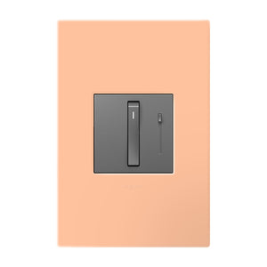 Legrand - AWP1G2PY - One-Gang-Plus Screwless Wall Plate with Microban - adorne - Peachy
