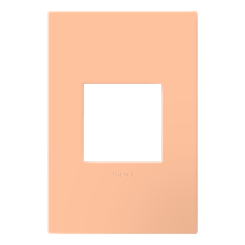 Legrand - AWP1G2PY - One-Gang-Plus Screwless Wall Plate with Microban - adorne - Peachy