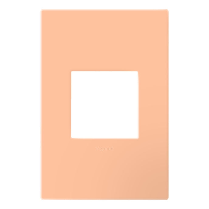 Legrand - AWP1G2PY - One-Gang-Plus Screwless Wall Plate with Microban - adorne - Peachy