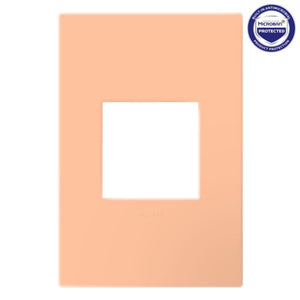 Legrand - AWP1G2PY - One-Gang-Plus Screwless Wall Plate with Microban - adorne - Peachy