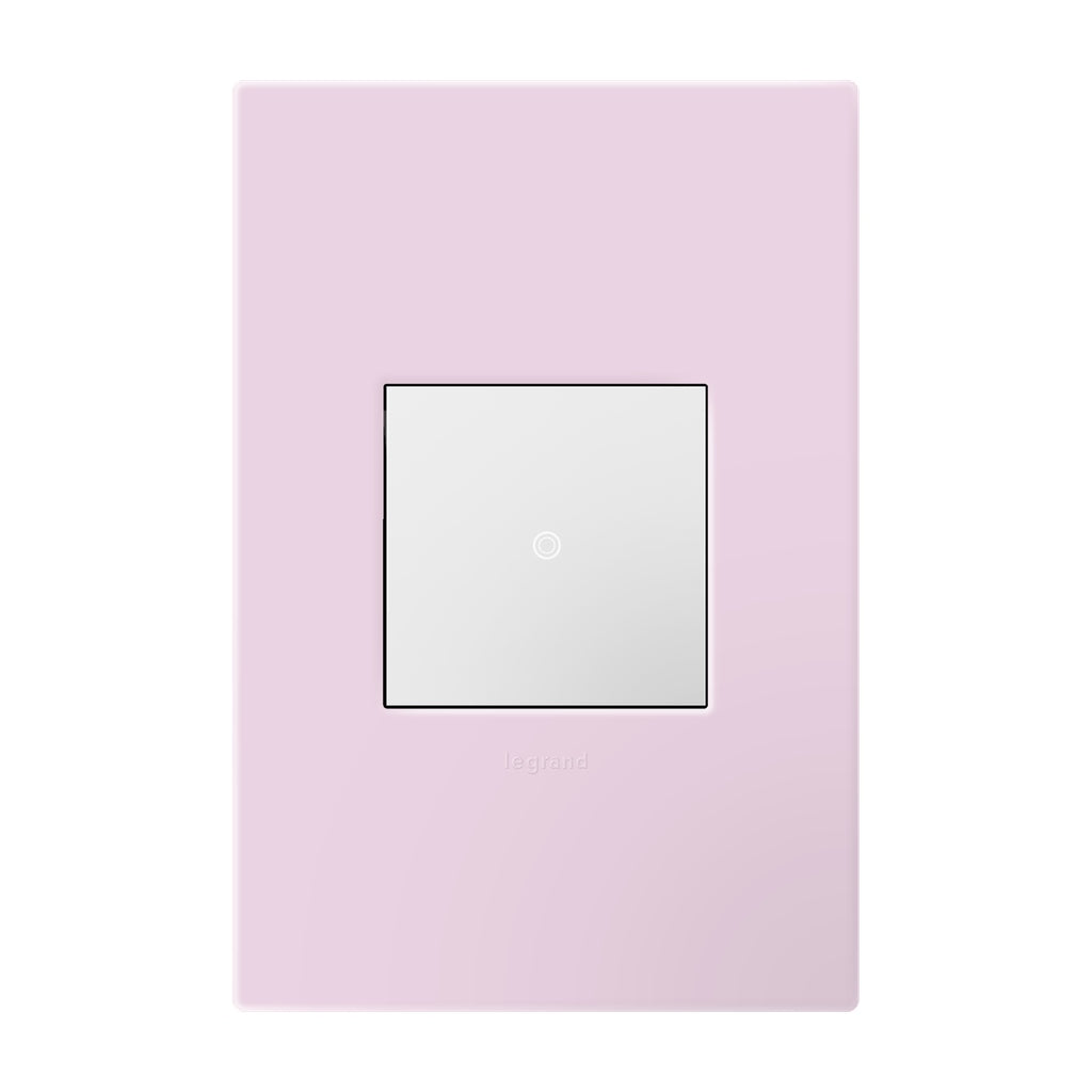 Legrand - AWP1G2RA - One-Gang-Plus Screwless Wall Plate with Microban - adorne - Rosa