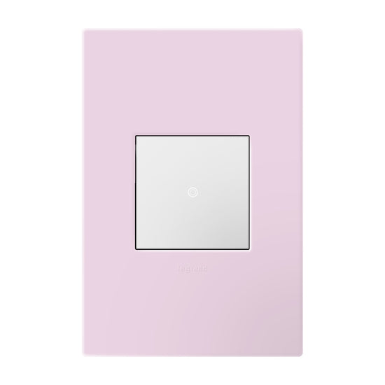 Legrand - AWP1G2RA - One-Gang-Plus Screwless Wall Plate with Microban - adorne - Rosa