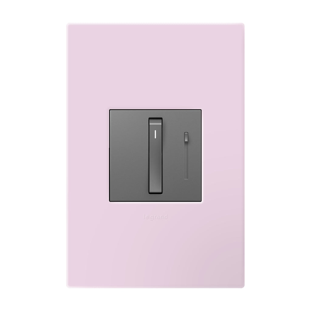 Legrand - AWP1G2RA - One-Gang-Plus Screwless Wall Plate with Microban - adorne - Rosa