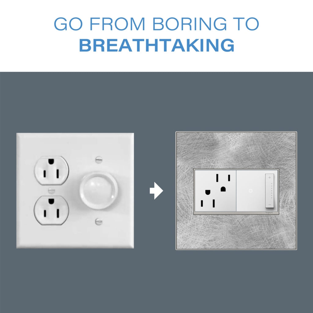 Legrand - AWP1G2RA - One-Gang-Plus Screwless Wall Plate with Microban - adorne - Rosa