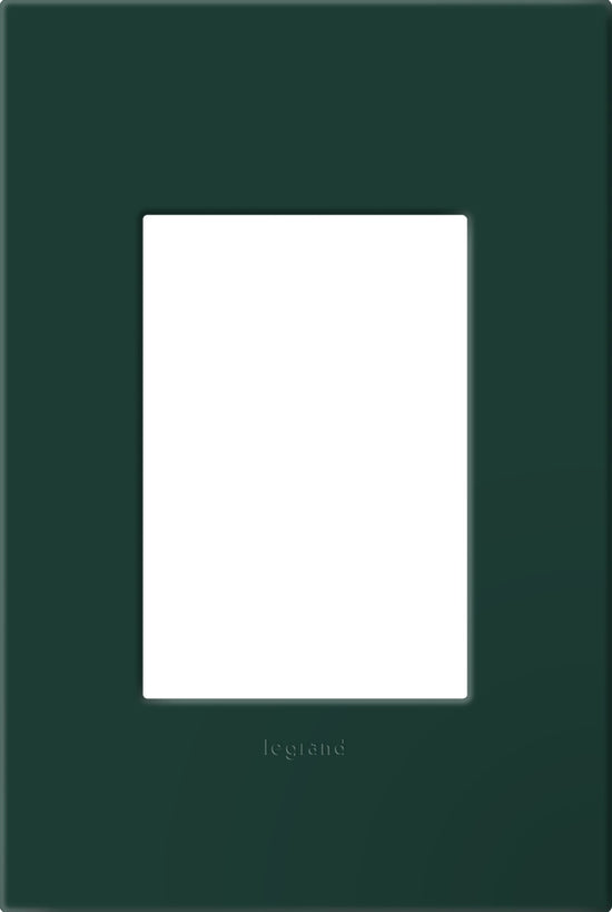 Legrand - AWP1G3EG - One-Gang Screwless Wall Plate with Microban - adorne - Evergreen