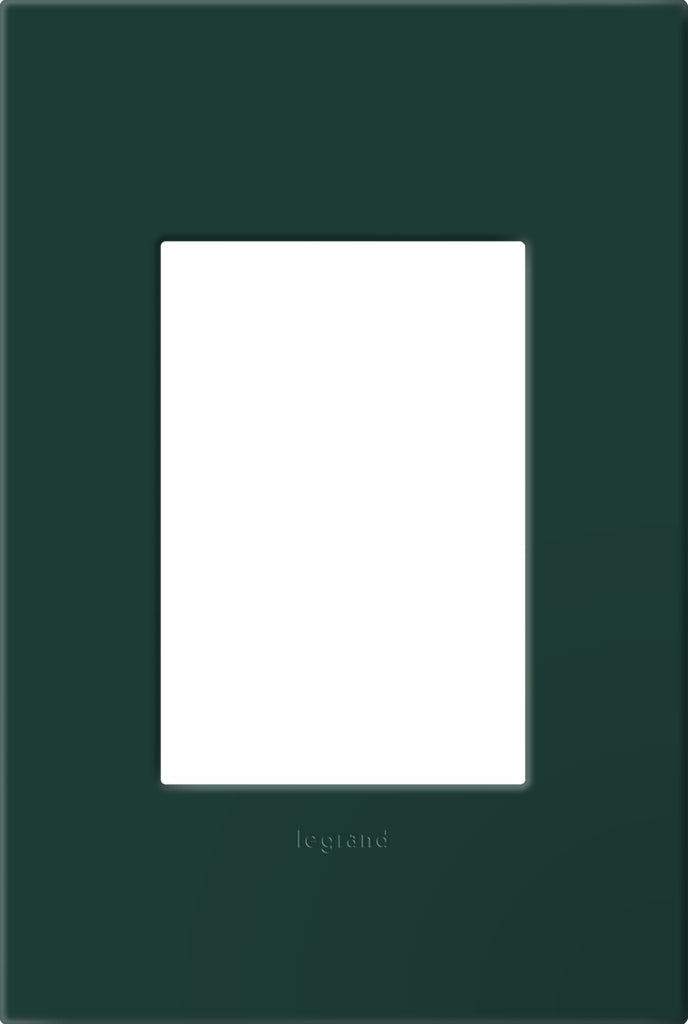 Legrand - AWP1G3EG - One-Gang Screwless Wall Plate with Microban - adorne - Evergreen