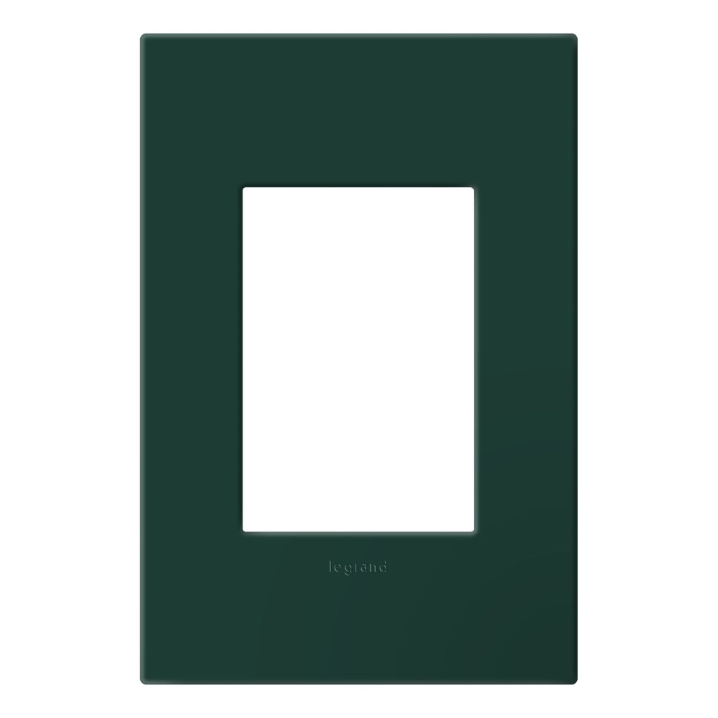 Legrand - AWP1G3EG - One-Gang Screwless Wall Plate with Microban - adorne - Evergreen