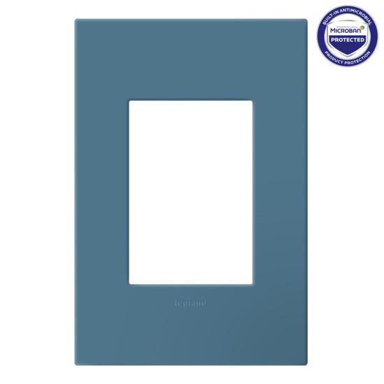 Legrand - AWP1G3MY - One-Gang Screwless Wall Plate with Microban - adorne - Mystic