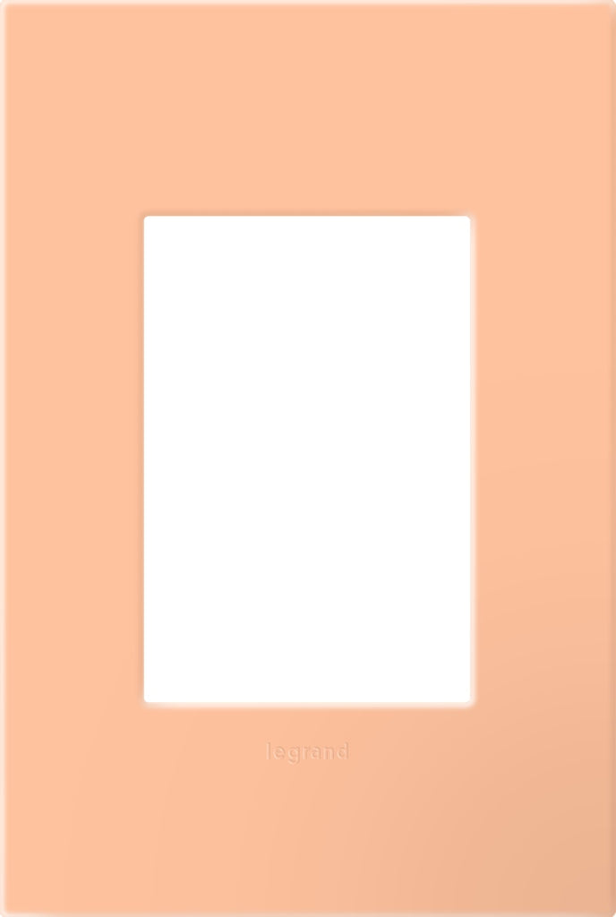Legrand - AWP1G3PY - One-Gang Screwless Wall Plate with Microban - adorne - Peachy