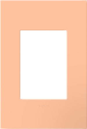 Legrand - AWP1G3PY - One-Gang Screwless Wall Plate with Microban - adorne - Peachy
