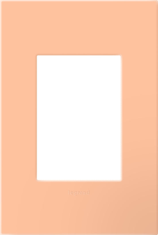 Legrand - AWP1G3PY - One-Gang Screwless Wall Plate with Microban - adorne - Peachy