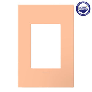 Legrand - AWP1G3PY - One-Gang Screwless Wall Plate with Microban - adorne - Peachy