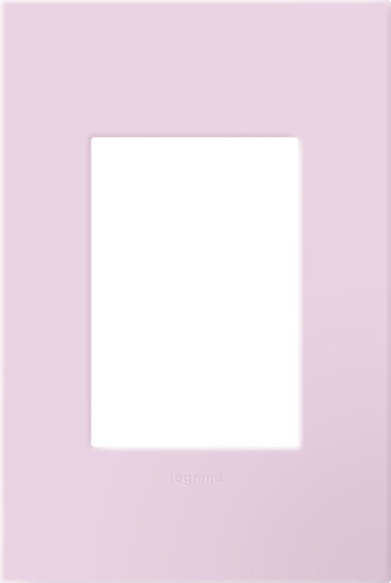 Legrand - AWP1G3RA - One-Gang Screwless Wall Plate with Microban - adorne - Rosa