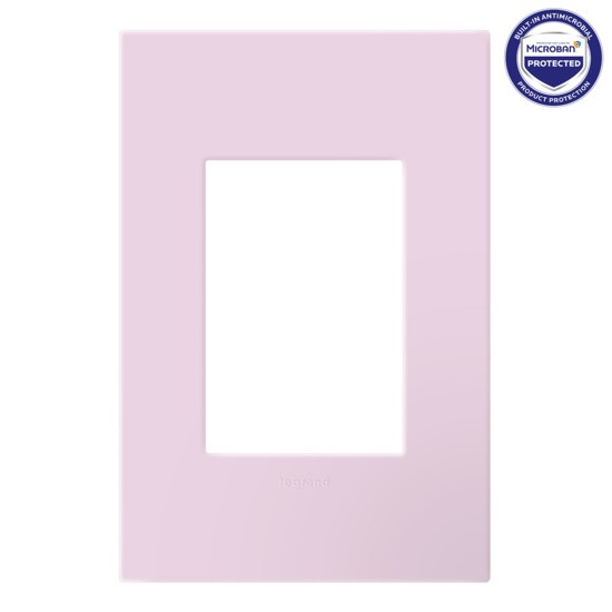 Legrand - AWP1G3RA - One-Gang Screwless Wall Plate with Microban - adorne - Rosa