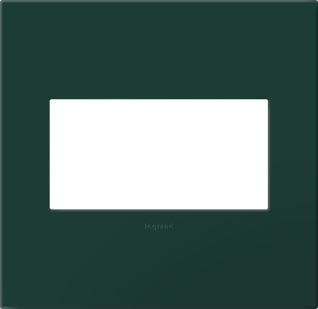 Legrand - AWP2GEG - Two-Gang Screwless Wall Plate with Microban - adorne - Evergreen