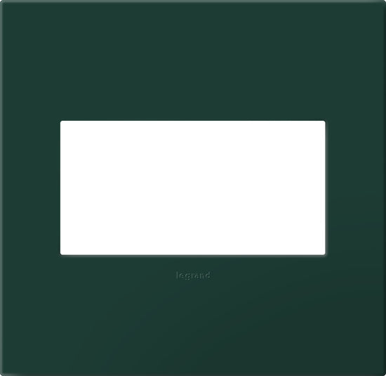 Legrand - AWP2GEG - Two-Gang Screwless Wall Plate with Microban - adorne - Evergreen