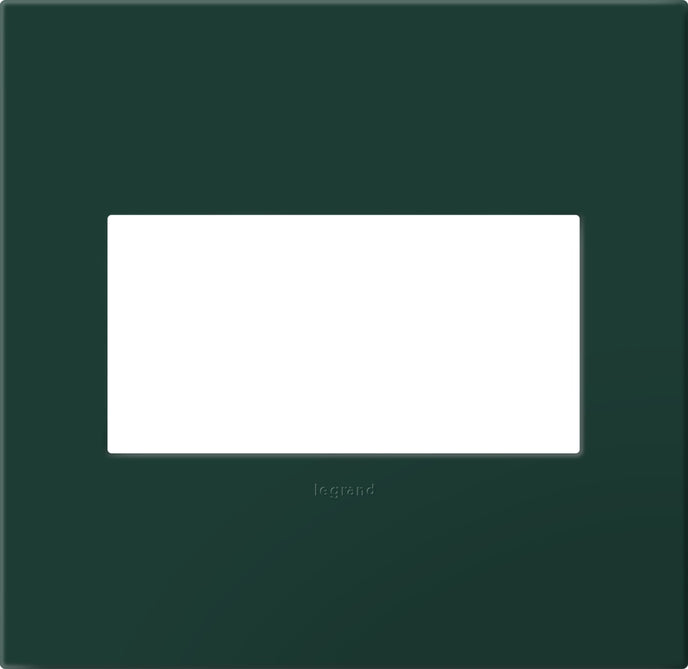 Legrand - AWP2GEG - Two-Gang Screwless Wall Plate with Microban - adorne - Evergreen