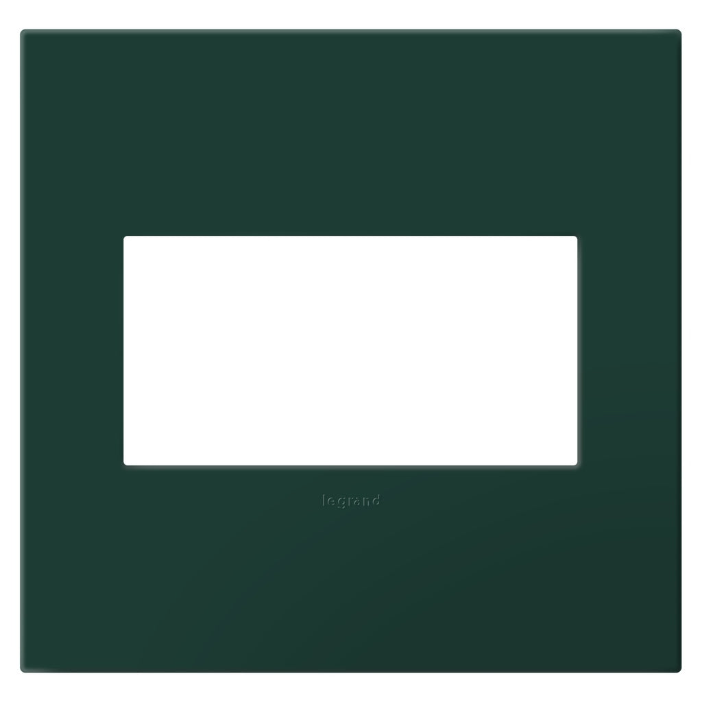 Legrand - AWP2GEG - Two-Gang Screwless Wall Plate with Microban - adorne - Evergreen