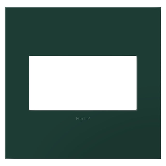 Legrand - AWP2GEG - Two-Gang Screwless Wall Plate with Microban - adorne - Evergreen