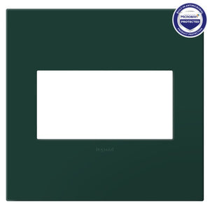 Legrand - AWP2GEG - Two-Gang Screwless Wall Plate with Microban - adorne - Evergreen