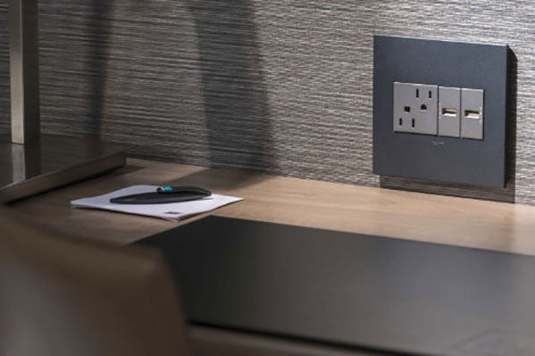 Legrand - AWP2GMG4 - Two-Gang Screwless Wall Plate with Microban - adorne - Magnesium